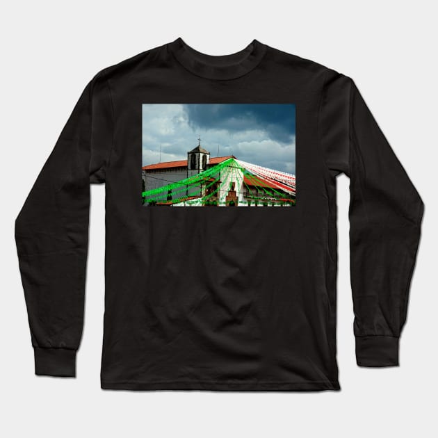 Eglise typique dans un village du Mexique Long Sleeve T-Shirt by franck380